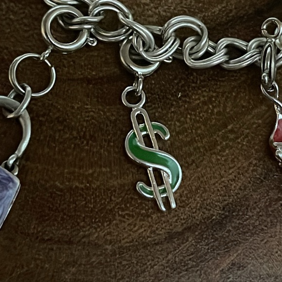 STERLING SILVER CHARM BRACELET - Picture 3 of 12